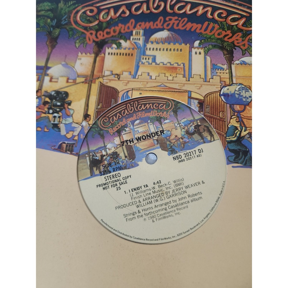 7th Wonder I Enjoy Ya 12" Vinyl Promo Single Casablanca NBD 20217 DJ 1980 - Picture 2 of 4